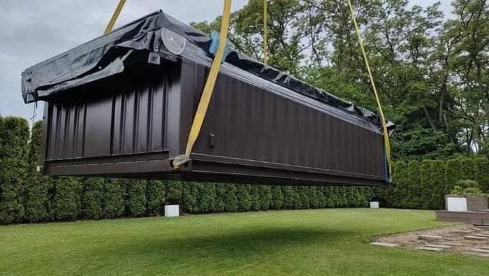 Piscine Conteneur Revêtement Bois 5 m