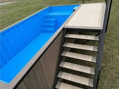 Piscine Conteneur Sport & Spa 6 m — Blanc Glacier