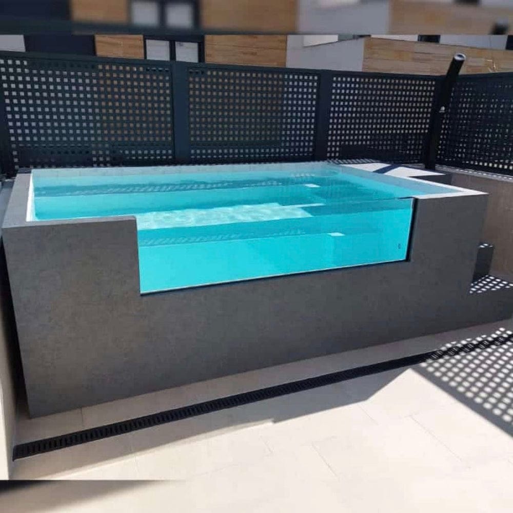 Piscine Conteneur Élevée avec Terrasse Intégrée